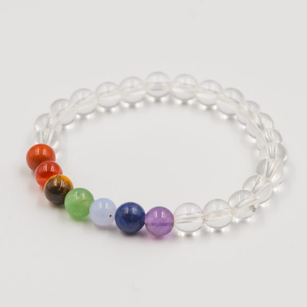 bracelet cristal 6 mm 7 chakras