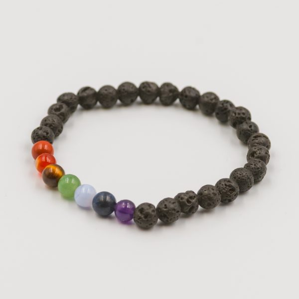 bracelet 7 chakras “upeksaṢĀ“ pierre de lave