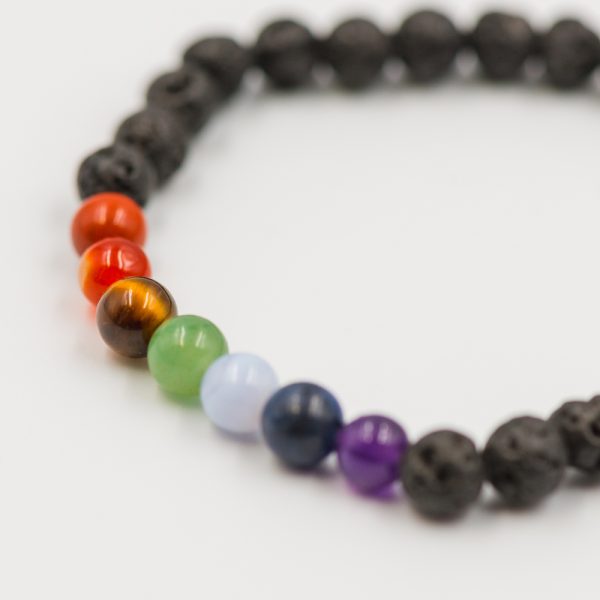 bracelet 7 chakras “upeksaṢĀ“ pierre de lave