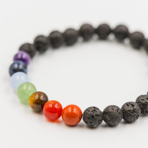 bracelet 7 chakras “upeksaṢĀ“ pierre de lave